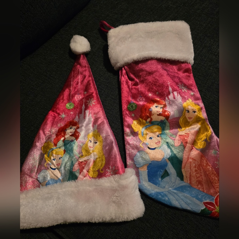 Disney Princesses Santa Hat and Stocking